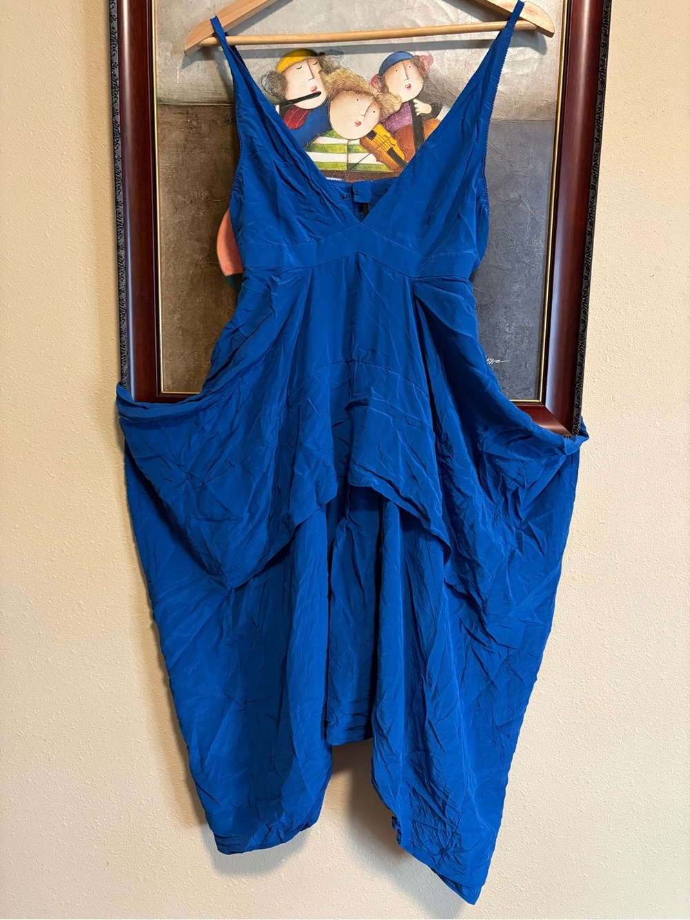 Balenciaga silk dress Spaghetti Strap High-Low Summer Dress